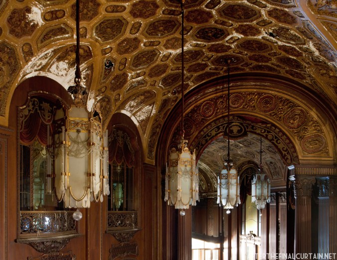 The original chandeliers still hang in the lobby.