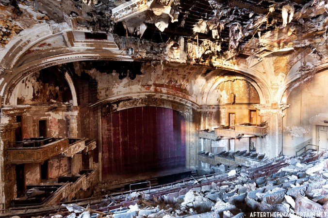 View of the auditorium from the side of the balcony.