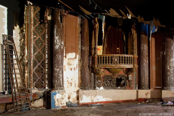 The right side of the stage. Ridgewood Theatre Queens, NY