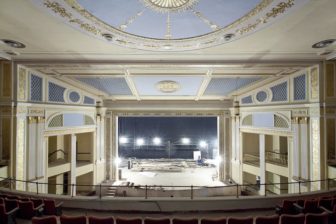 View from the balcony of the Logan Theatre in Philadelphia, PA