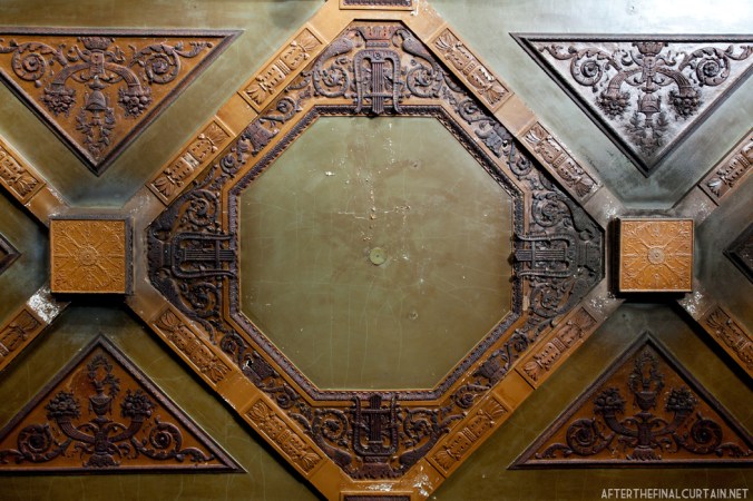 The ceiling of the auditorium.
