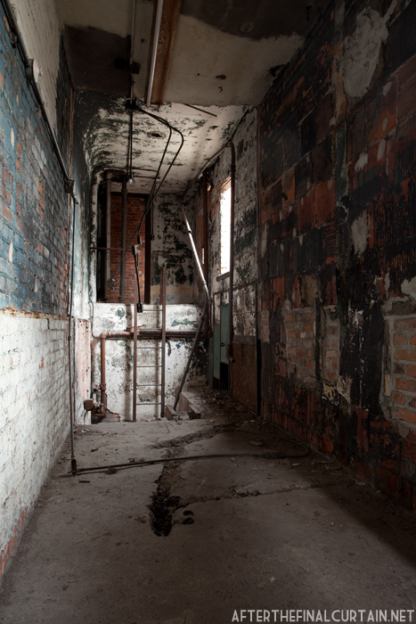 Nothing remains in the projector room.