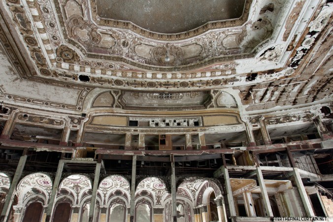 Most of the balcony was removed to make room for the top level of the parking garage.