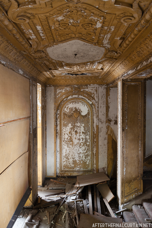 The landing inside one of the surviving stairwells.