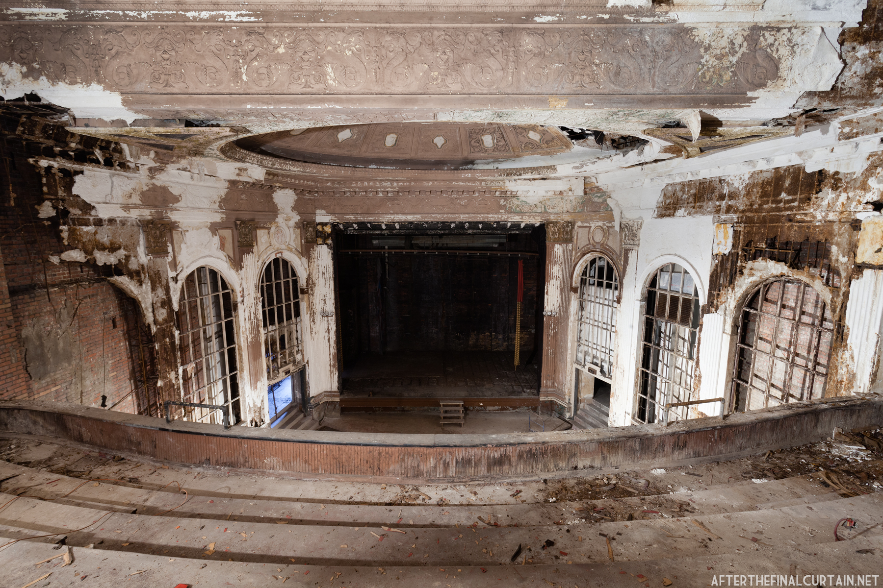 All of the seats have been recently removed due to the upcoming restoration.
