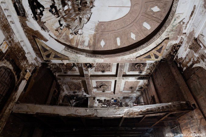 View of the balcony from the main level.