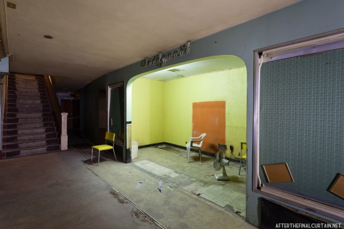 The snack bar was most likely added years after the theater opened. 