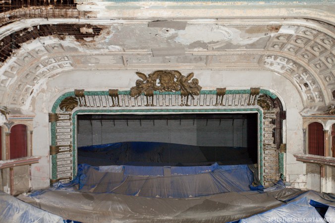 The theater's proscenium arch.