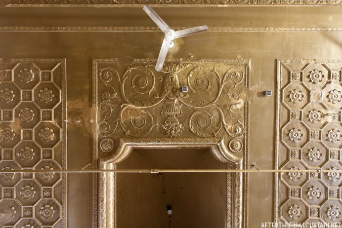 The fans and sprinkler system were added when the former balcony was being used as a furniture showroom.