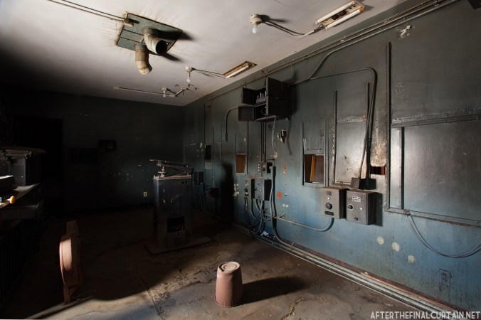 The remains of the projector room.