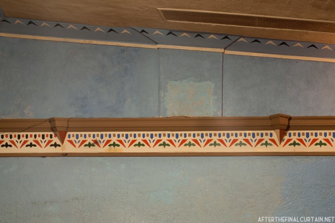 A close-up of some of the details on the wall of the main level.