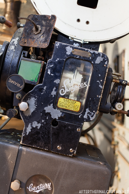 A close up of one of the projectors.