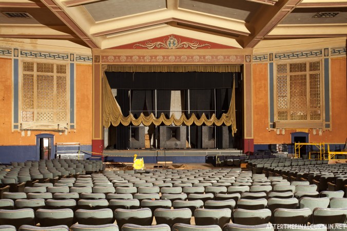 View from the back of the auditorium.