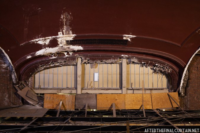 The Proscenium arch was damaged in the 1980's when the stage house was converted in to condominiums.