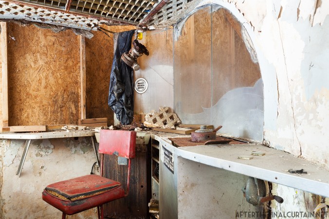 The interior of the Fox Theatre ticket booth.