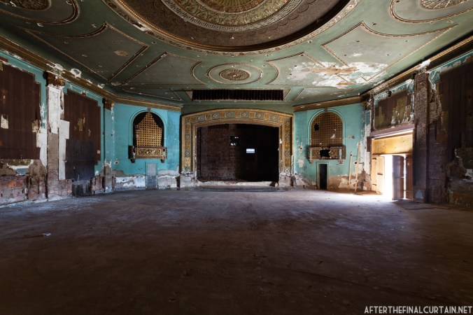 View of from the rear of the auditorium.