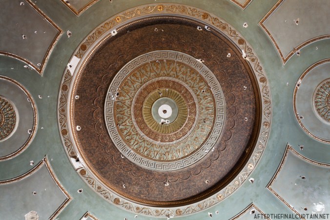 The ceiling of the auditorium.