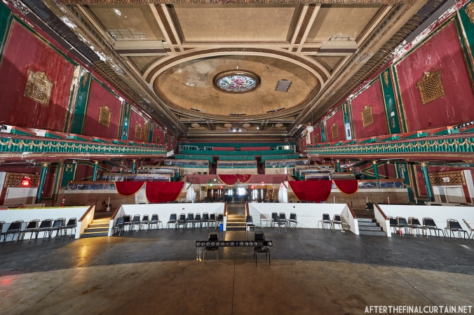 Auditorium as seen from the stage of the State Theatre in South Bend, Indiana