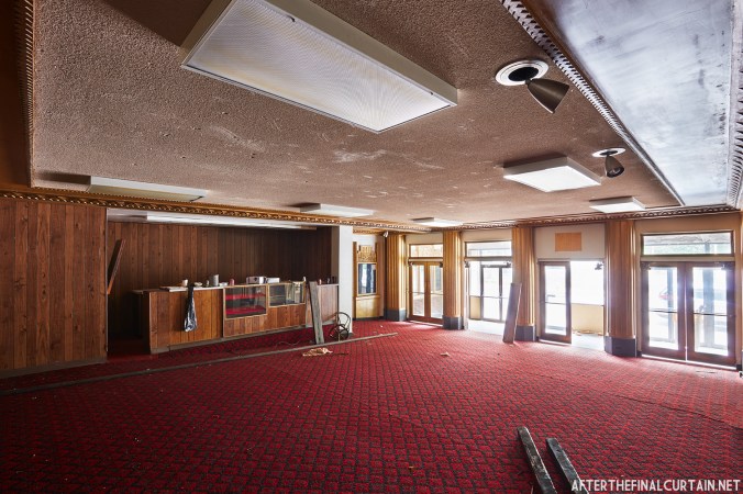 The lobby of the Drake Theatre in Oil City, PA.